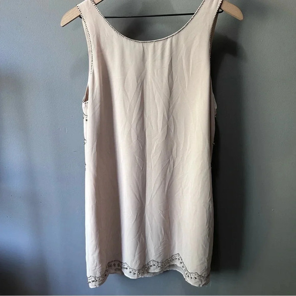 H&M Taupe/Cream Slip dress with embellishments. Size 8. GUC—see details - Picture 5 of 9